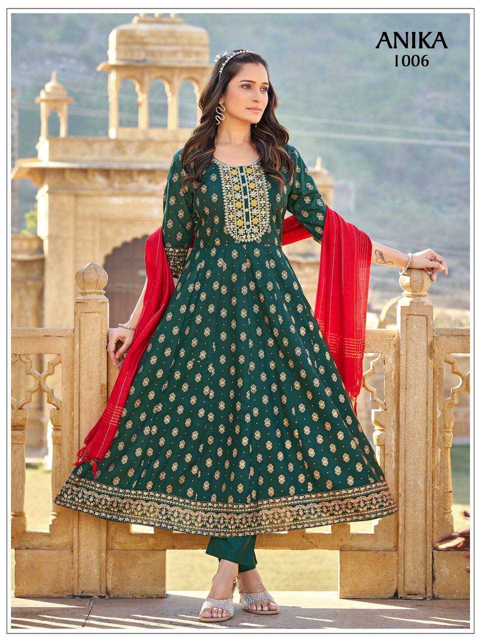 YNF Wholesale Rayon Fancy Gowns RIN131 ANIKA | Surat Manufacturer