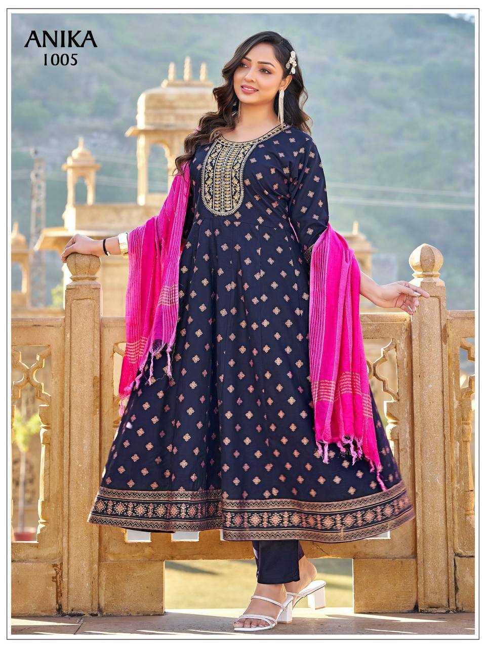 YNF Wholesale Rayon Fancy Gowns RIN131 ANIKA | Surat Manufacturer