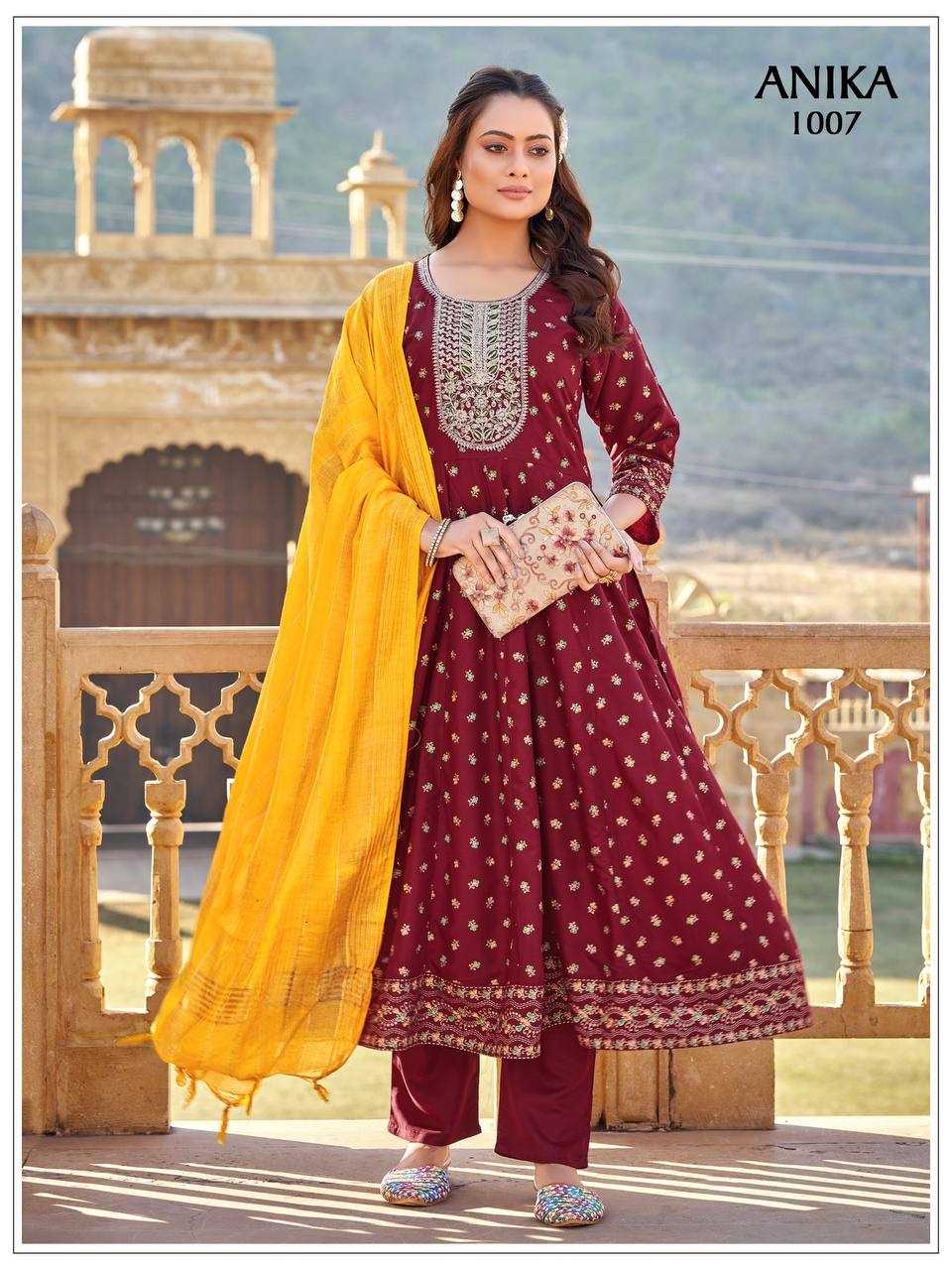 YNF Wholesale Rayon Fancy Gowns RIN131 ANIKA | Surat Manufacturer