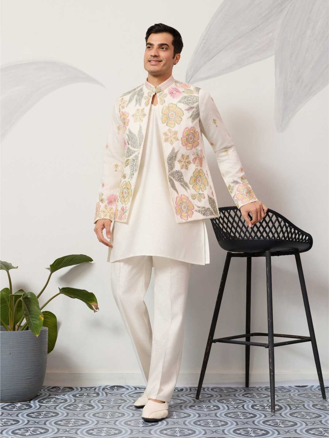 YNF Wholesale Satin Silk Mens Kurta Pyjama RIN202 SHUBHKALA VIRAASAT 21041 | Surat Manufacturer