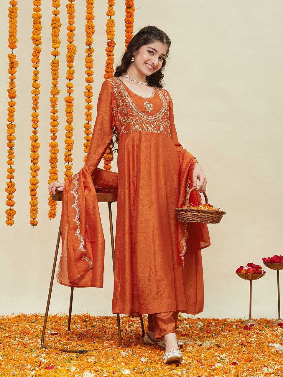 YNF Wholesale Silk Kids Anarkali Suits KESH461 214 | Surat Manufacturer