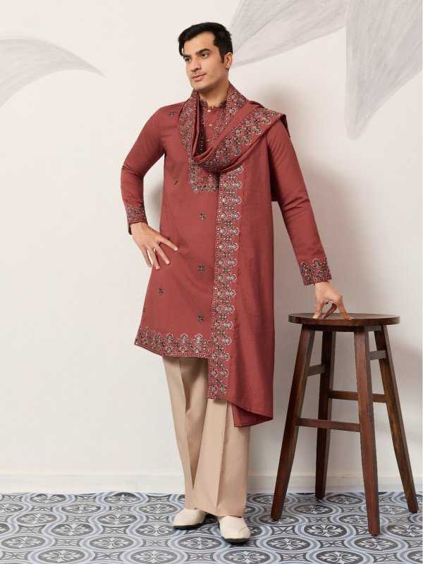 YNF Wholesale Silk Viscose Mens Kurtas RIN202 SHUBHVASTRA ETHNIC 21071 | Surat Manufacturer
