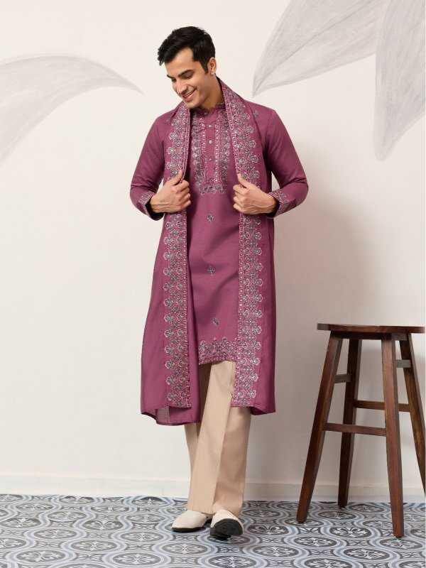 YNF Wholesale Silk Viscose Mens Kurtas RIN202 SHUBHVASTRA ETHNIC 21071 | Surat Manufacturer