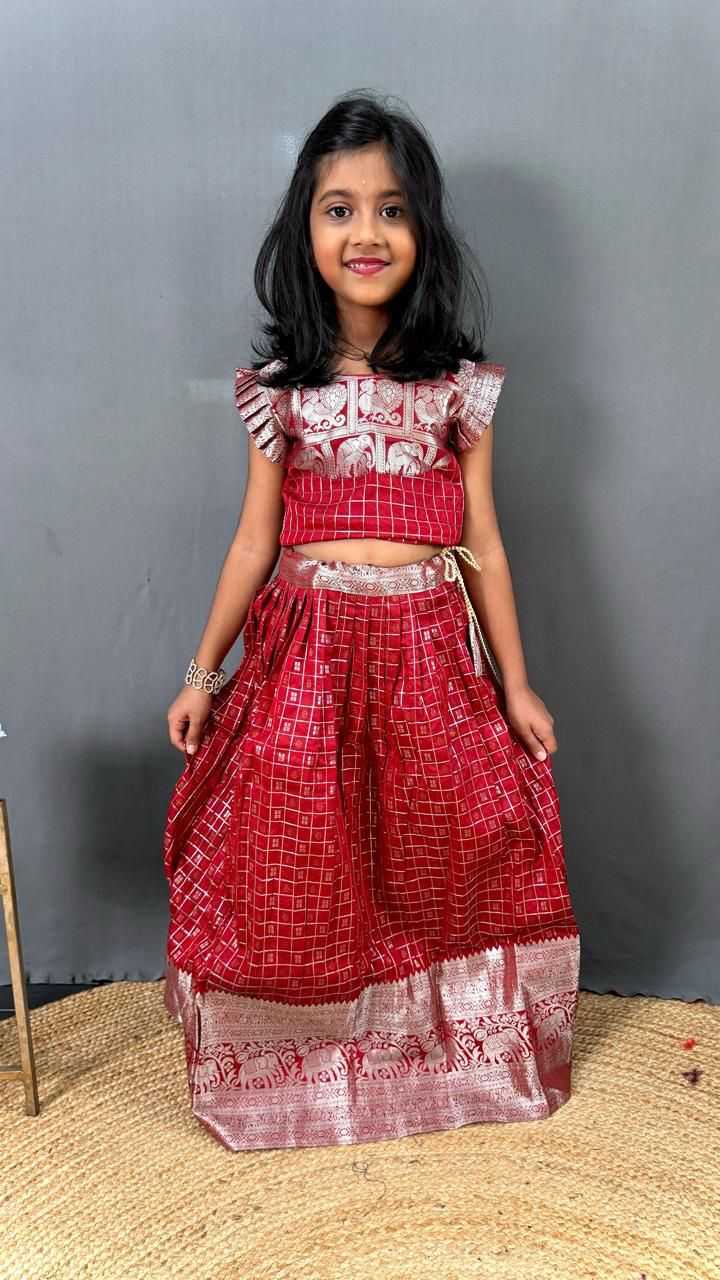 YNF Wholesale Soft Silk Kids Lehenga RIN235 kanchipuram | Surat Manufacturer