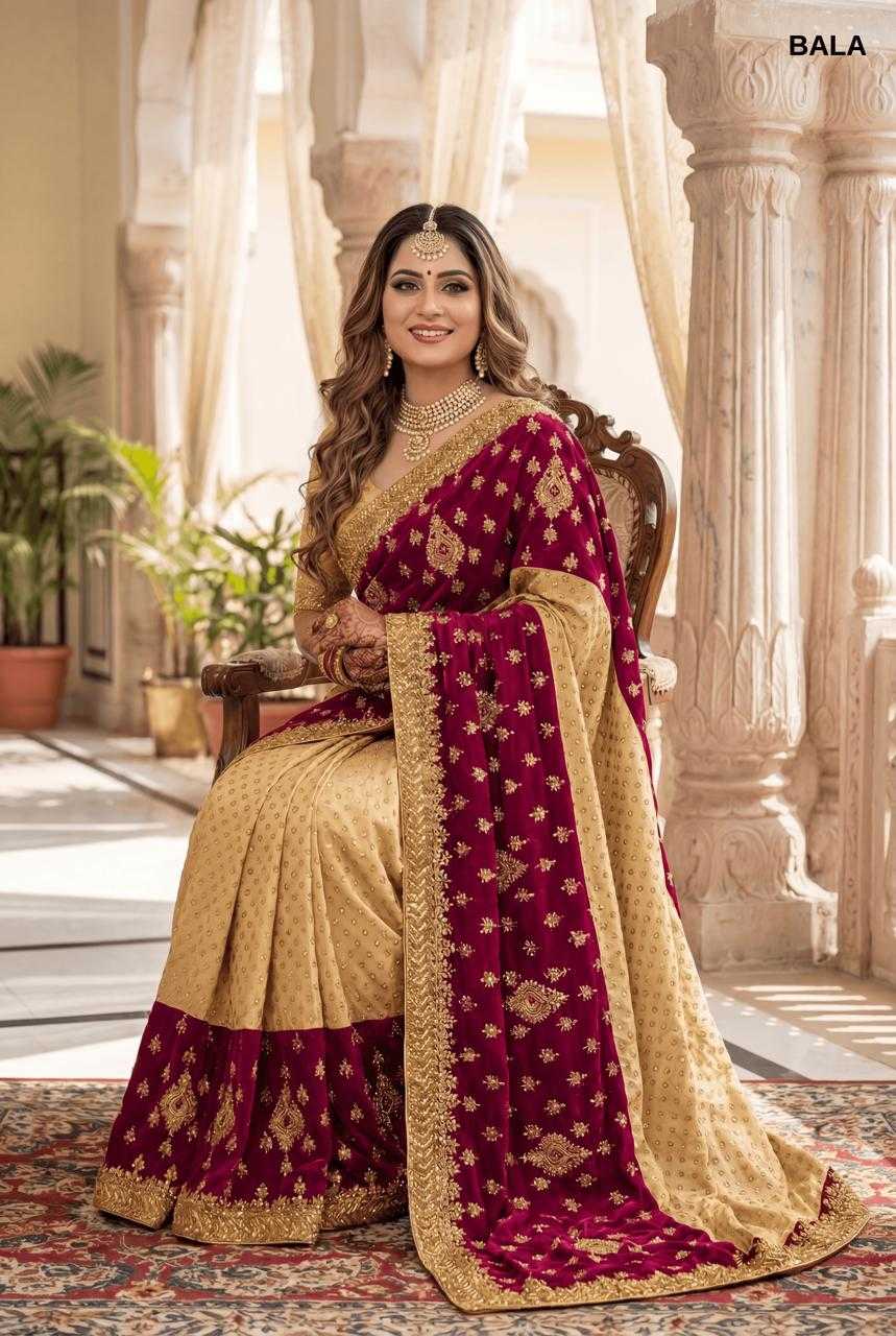 YNF Wholesale Velvet Velvet Sarees KESH114 BALA | Surat Manufacturer