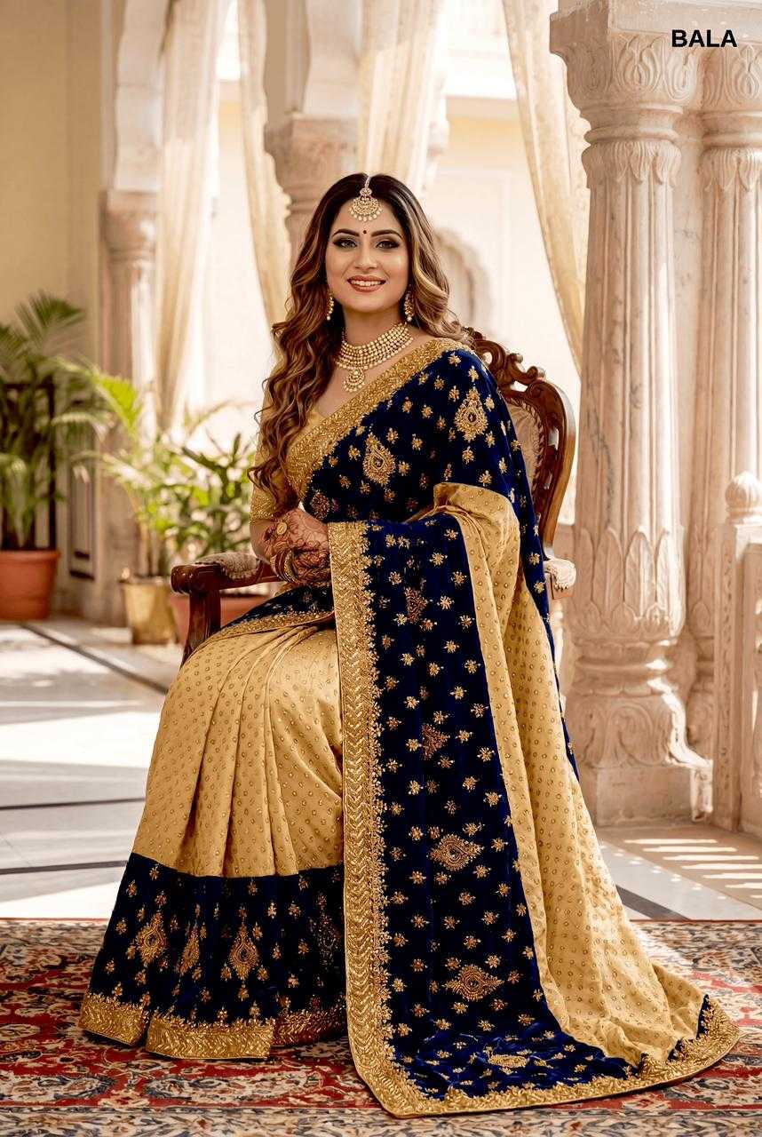 YNF Wholesale Velvet Velvet Sarees KESH114 BALA | Surat Manufacturer