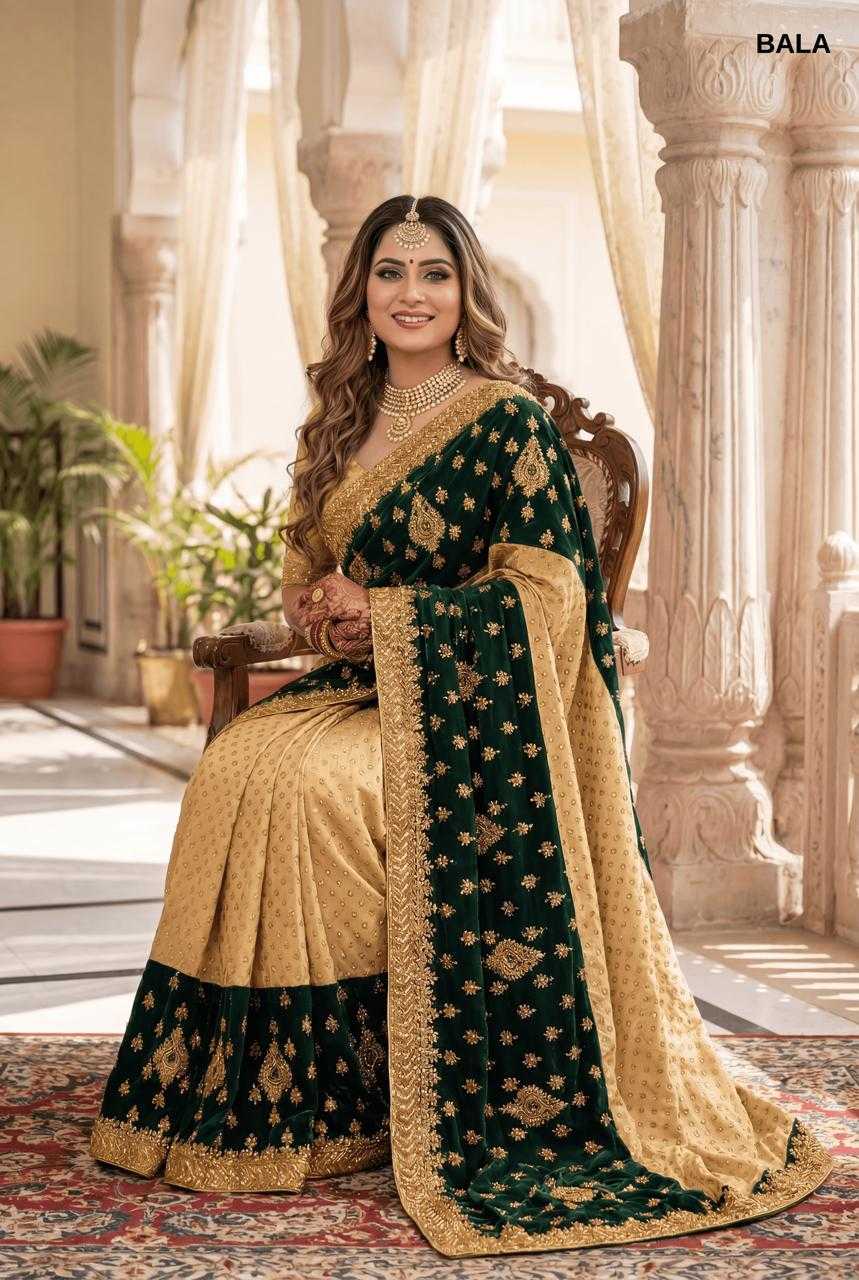 YNF Wholesale Velvet Velvet Sarees KESH114 BALA | Surat Manufacturer