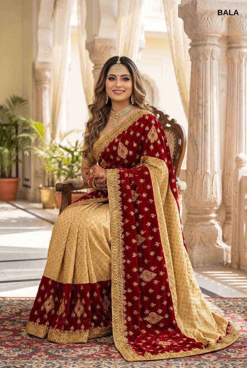 YNF Wholesale Velvet Velvet Sarees KESH114 BALA | Surat Manufacturer