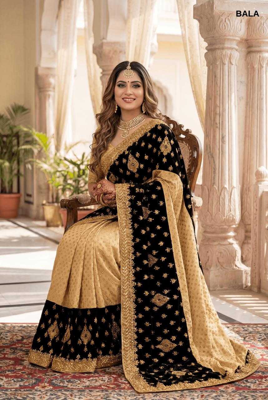 YNF Wholesale Velvet Velvet Sarees KESH114 BALA | Surat Manufacturer