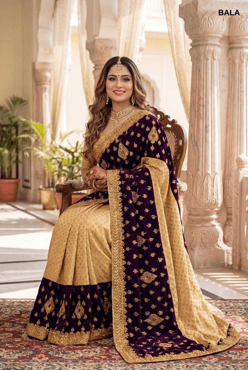 YNF Wholesale Velvet Velvet Sarees KESH114 BALA | Surat Manufacturer