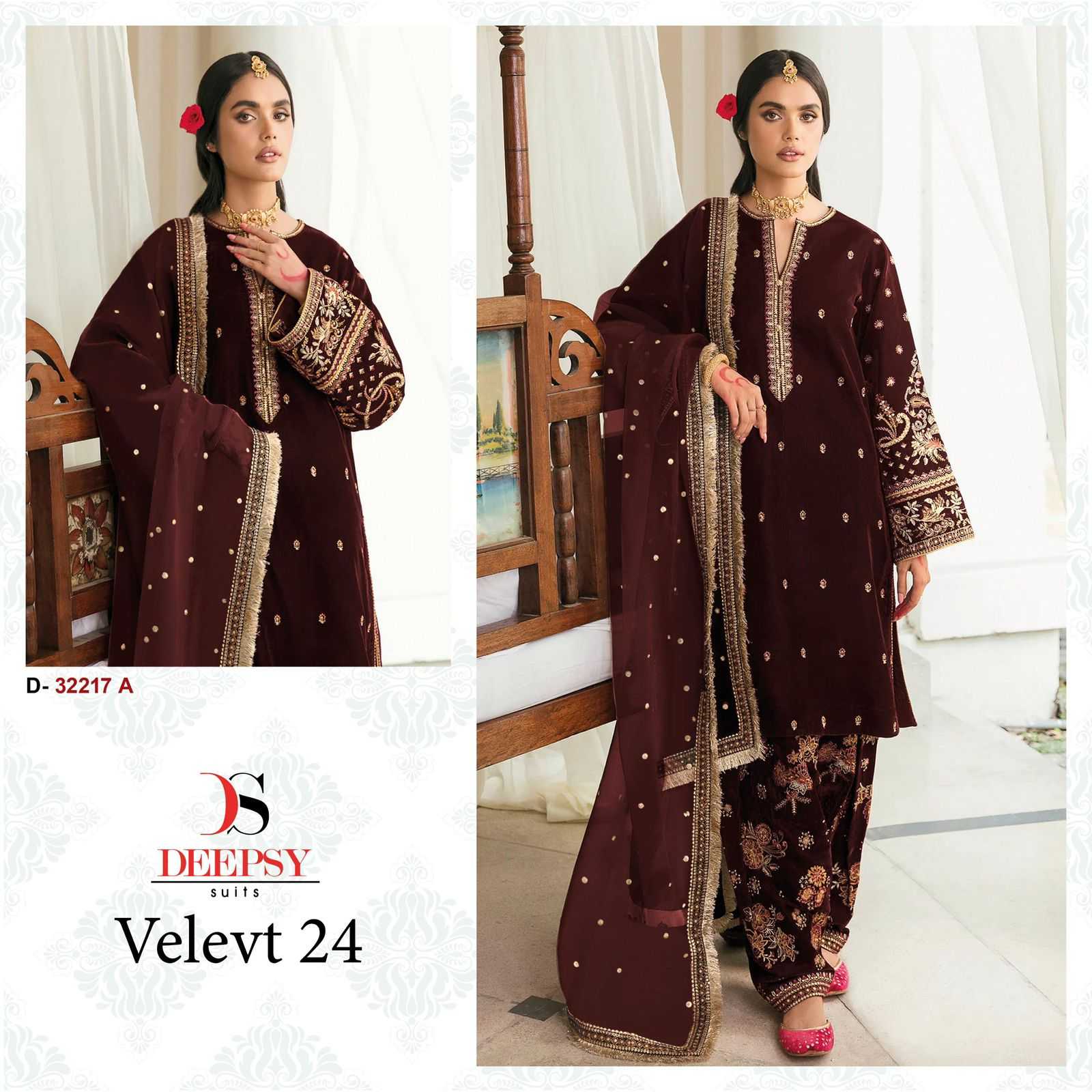 YNF Wholesale Velvet Velvet Suits KESH677 DEEPSY SUITS 32217 | Surat Manufacturer