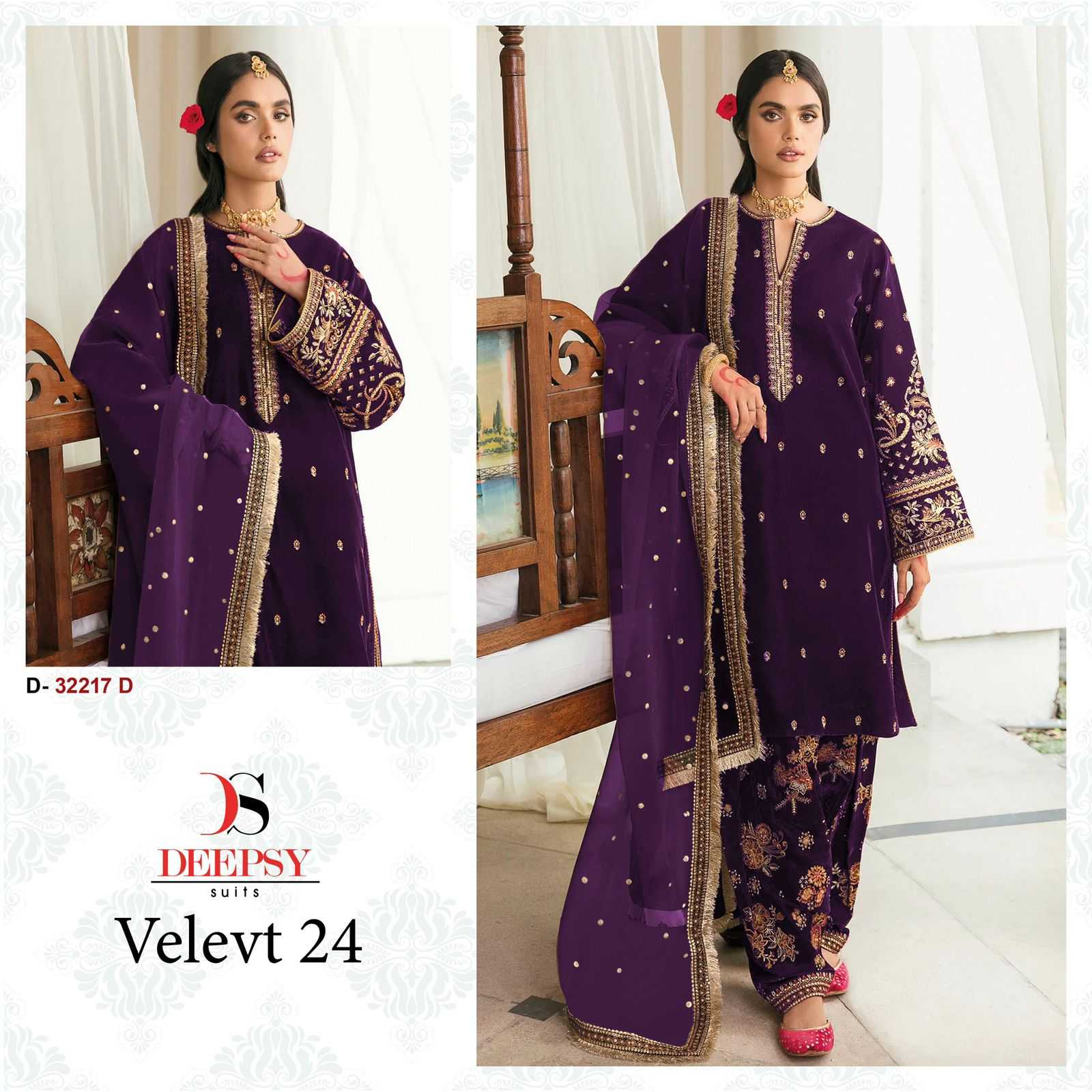 YNF Wholesale Velvet Velvet Suits KESH677 DEEPSY SUITS 32217 | Surat Manufacturer