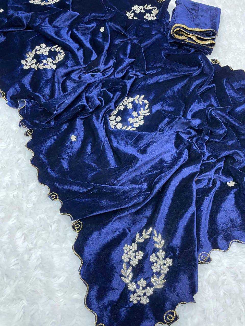 YNF Wholesale Velvet Fancy Sarees RIN230 311 | Surat Manufacturer