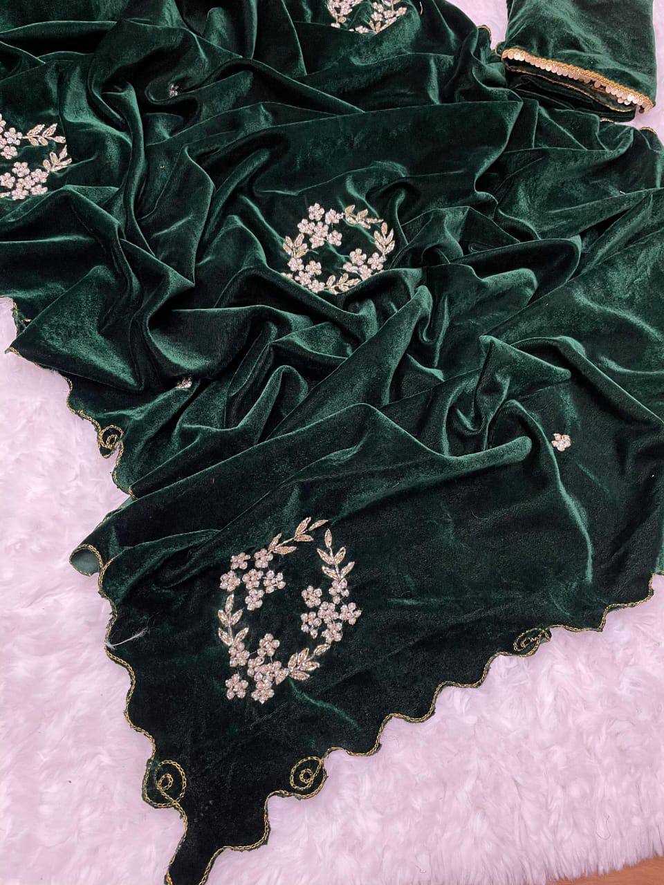 YNF Wholesale Velvet Fancy Sarees RIN230 311 | Surat Manufacturer