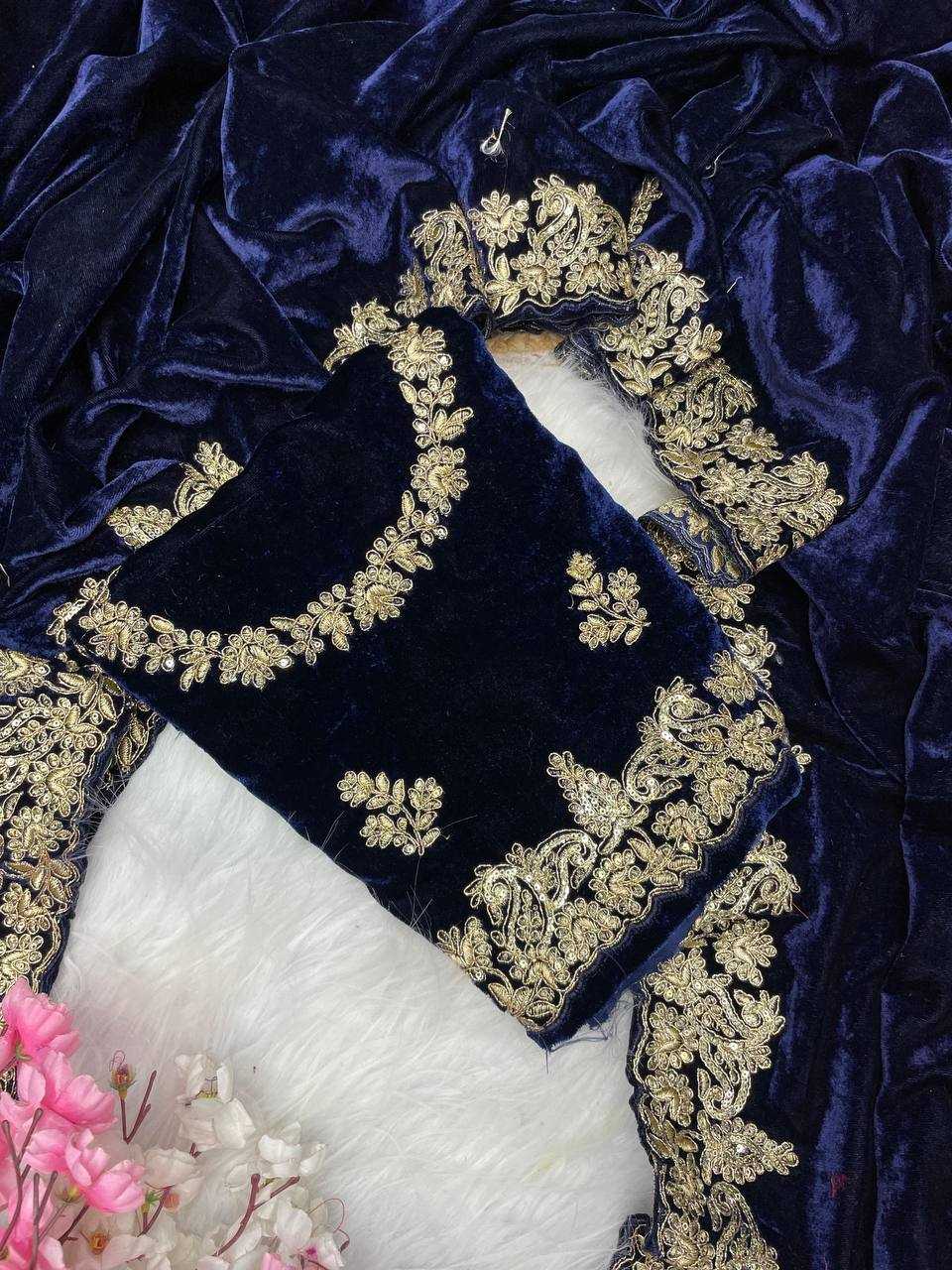 Ynf Velvet  Sarees Wholesale Sequence Sarees Velvet Sarees Embroidered Sarees Manufacturer - YNF Online