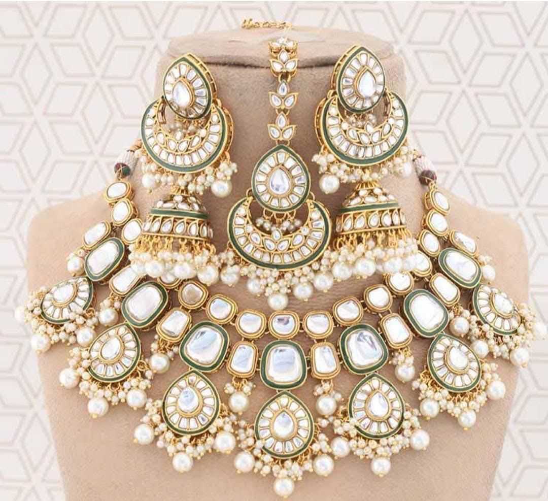 YNF Wholesale Brass Kundan Necklace Set KESH494 1 | Surat Manufacturer