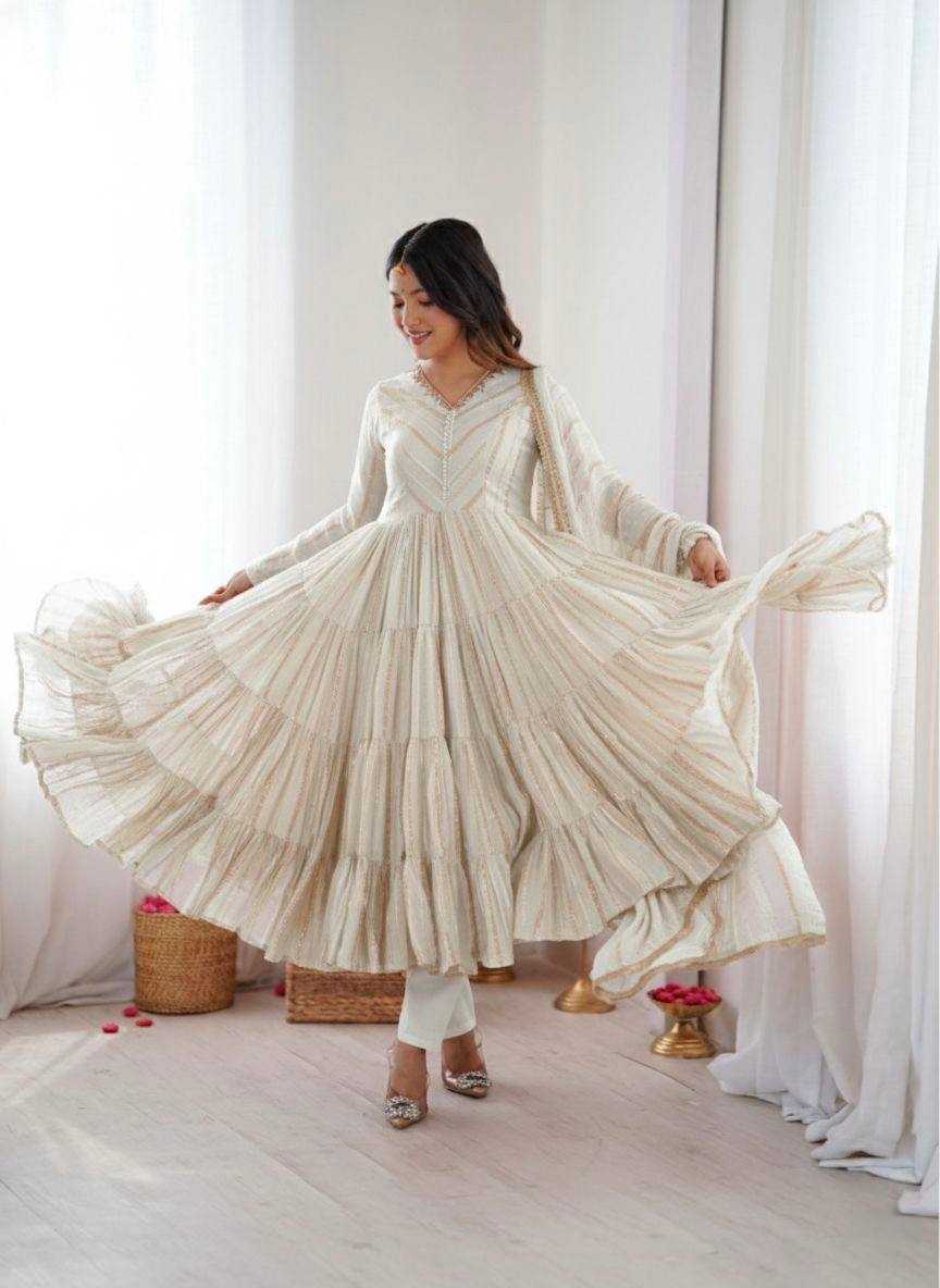 YNF Wholesale Chanderi Soft Party Gowns KESH499 5305 | Surat Manufacturer