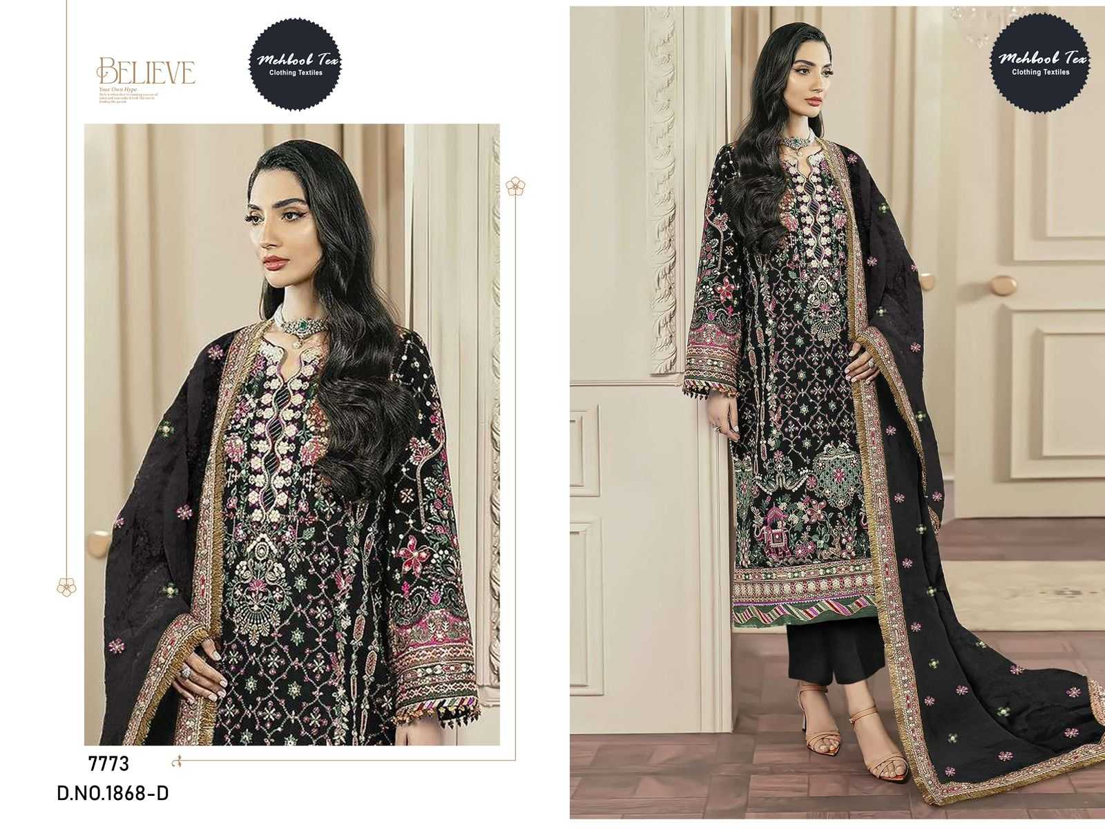 YNF Wholesale Chiffon Embroidery Suits KESH677 DINTING | Surat Manufacturer