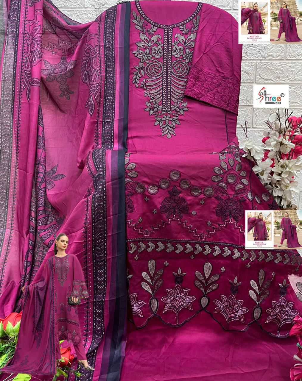 YNF Wholesale Chiffon Designer Suits KESH677 MARIA B VOL-14 4081 | Surat Manufacturer