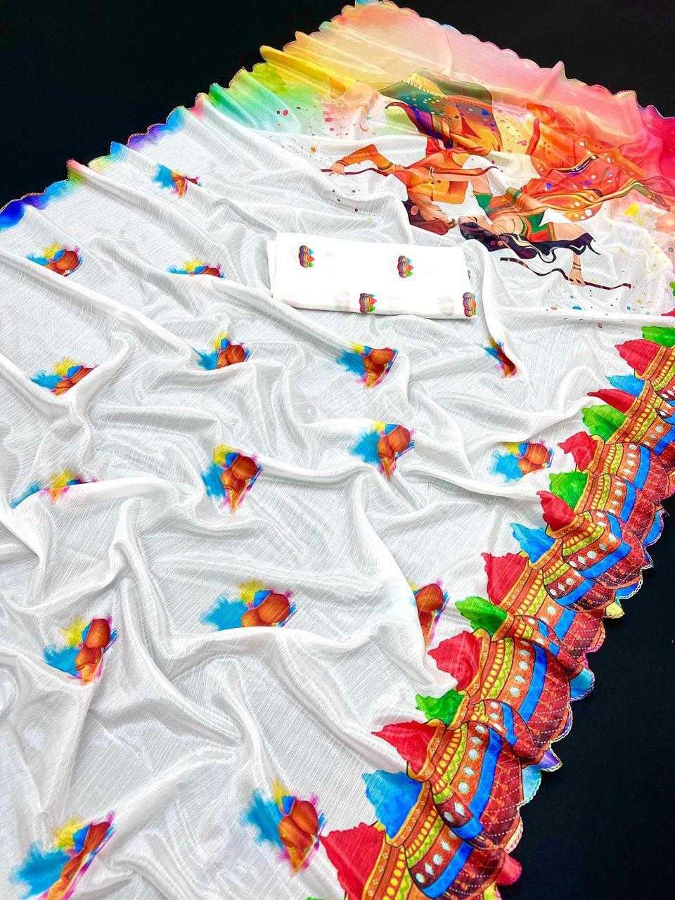 YNF Wholesale Chinon Printed Sarees KESH681 HOLIRE | Surat Manufacturer