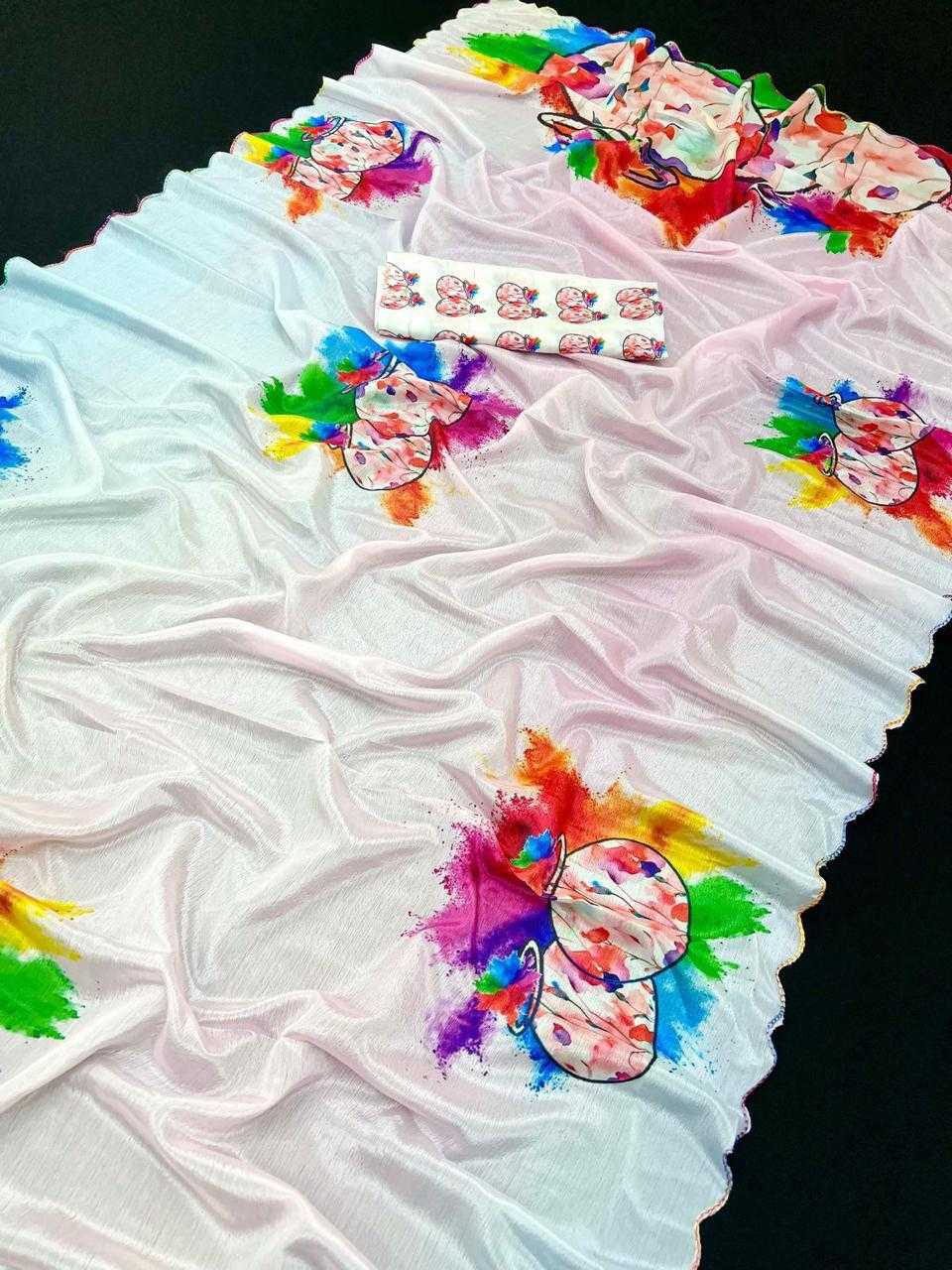 YNF Wholesale Chinon Printed Sarees KESH681 HOLIRE | Surat Manufacturer