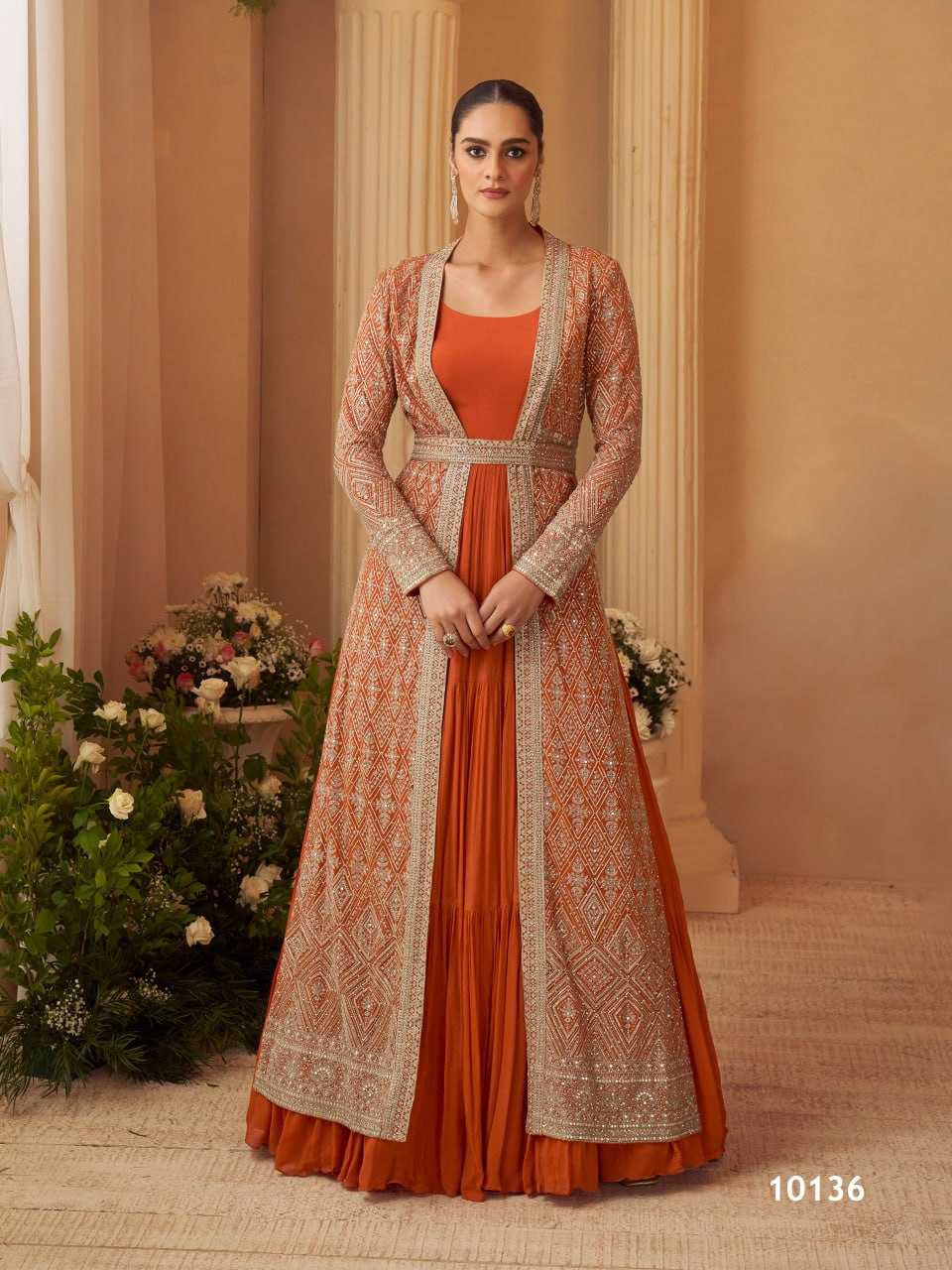 YNF Wholesale Chinon Embroidery Gowns KESH704 SAYURI KASMIRA 10135 | Surat Manufacturer