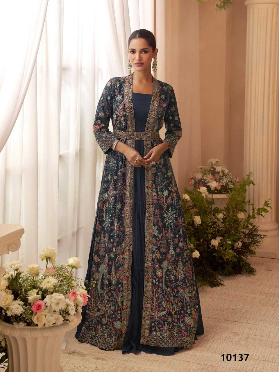 YNF Wholesale Chinon Embroidery Gowns KESH704 SAYURI KASMIRA 10135 | Surat Manufacturer