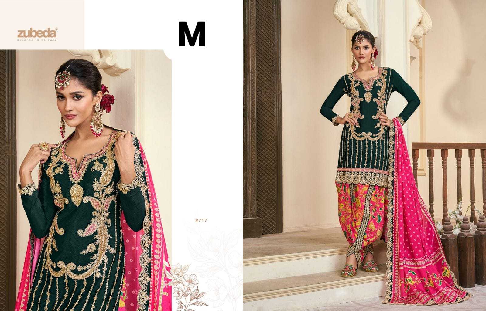 YNF Wholesale Chinon Silk Printed Suits KESH677 ZUBEDA | Surat Manufacturer