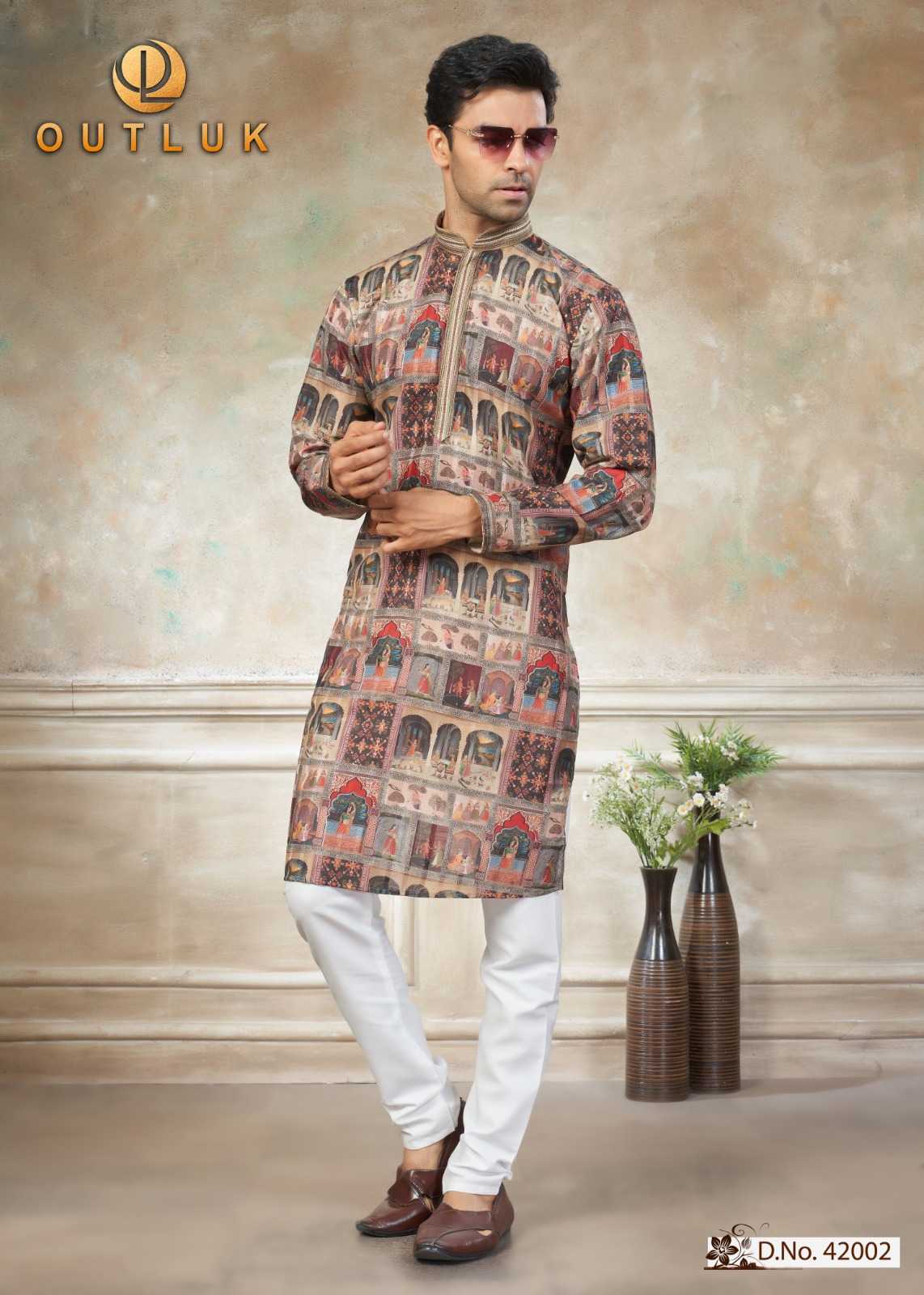 YNF Wholesale Cotton Mens Kurtas KESH530 Outluk Wedding 42 | Surat Manufacturer
