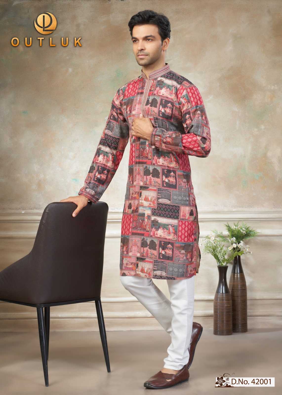 YNF Wholesale Cotton Mens Kurtas KESH530 Outluk Wedding 42 | Surat Manufacturer
