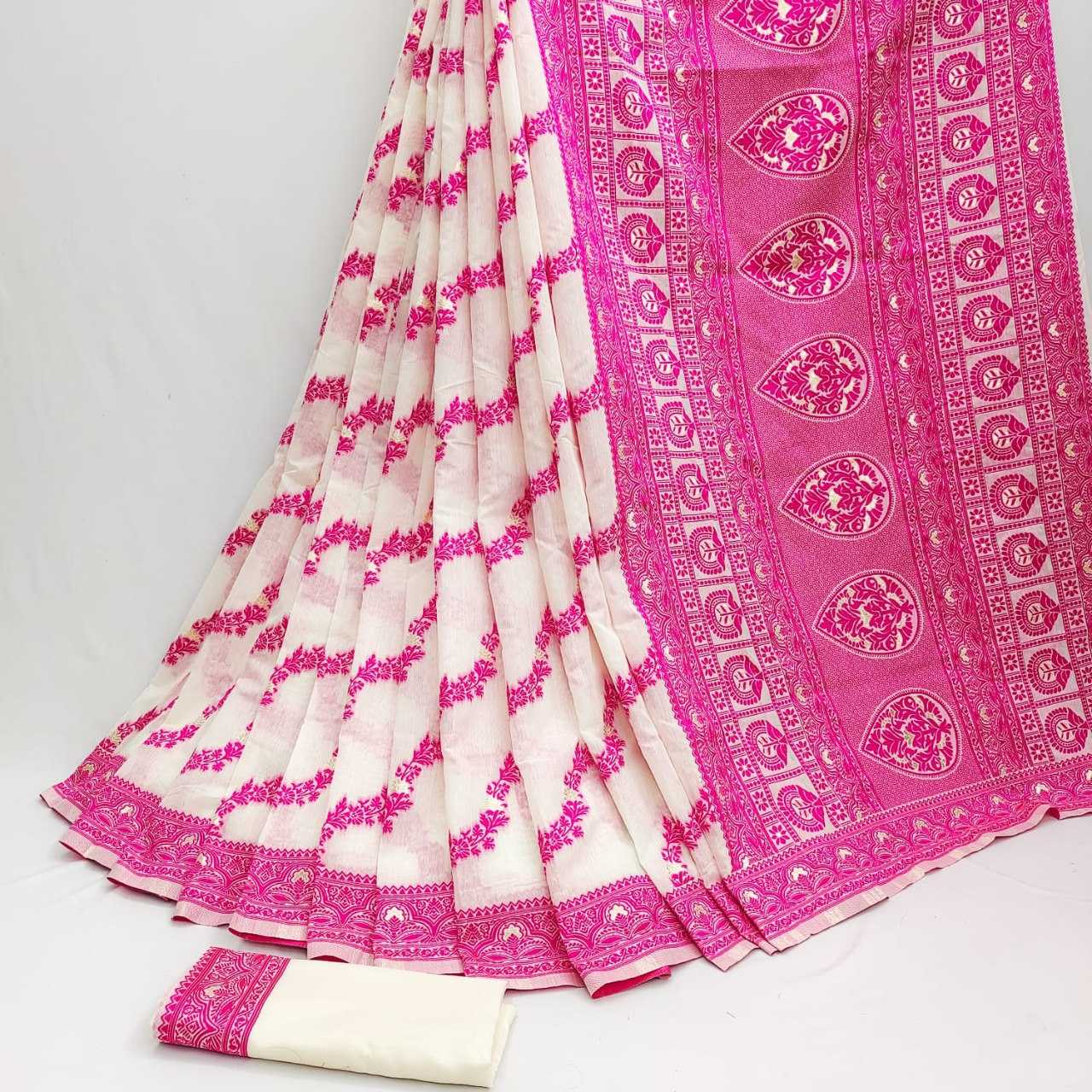 YNF Wholesale Cotton Jamdani Sarees KESH705 NARI | Surat Manufacturer
