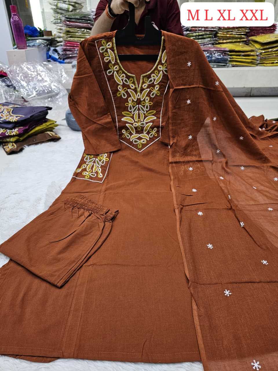 YNF Wholesale Cotton Embroidered Kurtis KESH720 Si | Surat Manufacturer