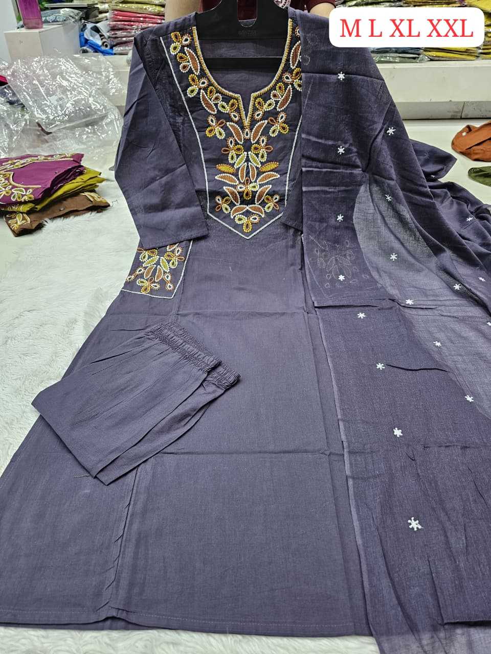 YNF Wholesale Cotton Embroidered Kurtis KESH720 Si | Surat Manufacturer