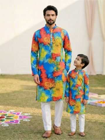 YNF Wholesale Cotton Boys Kurta Pyjama RIN223 Father-Son Combo Kurta Pyjama | Surat Manufacturer