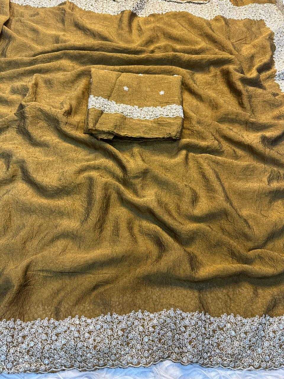 YNF Wholesale Crush Silk Embroidered Sarees KESH691 131 | Surat Manufacturer