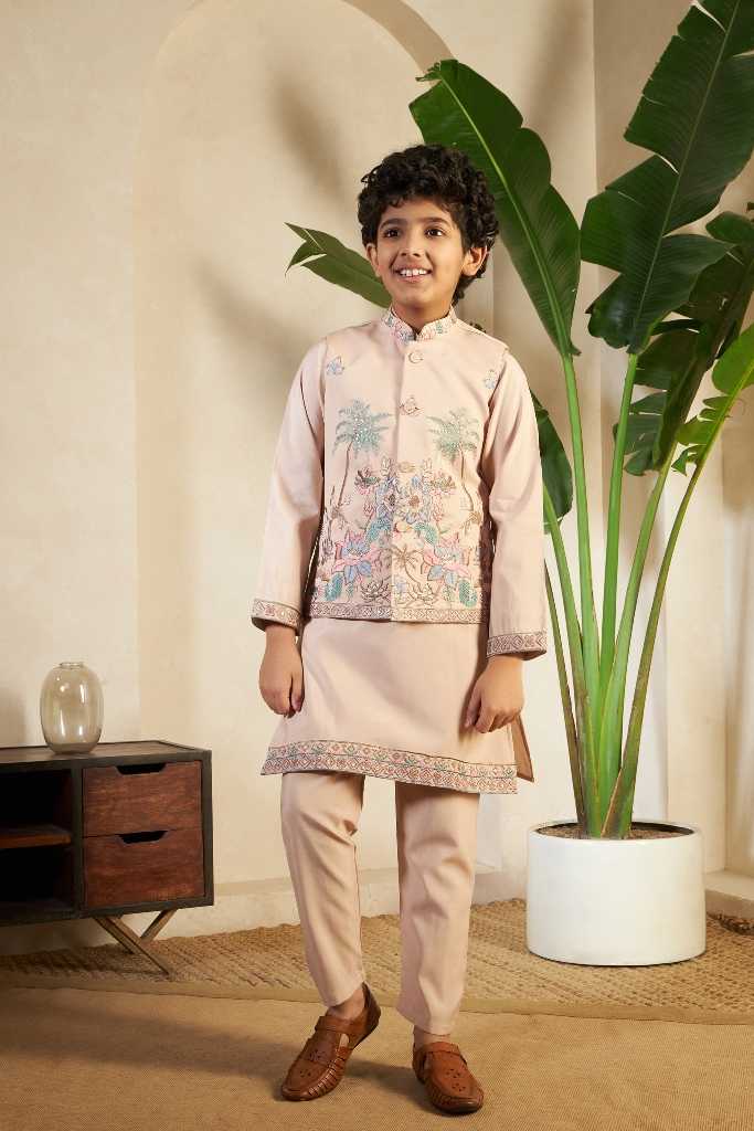 YNF Wholesale Fancy Kids Kurta Pajama KESH481 CLLEORA Viraasat 91051 | Surat Manufacturer