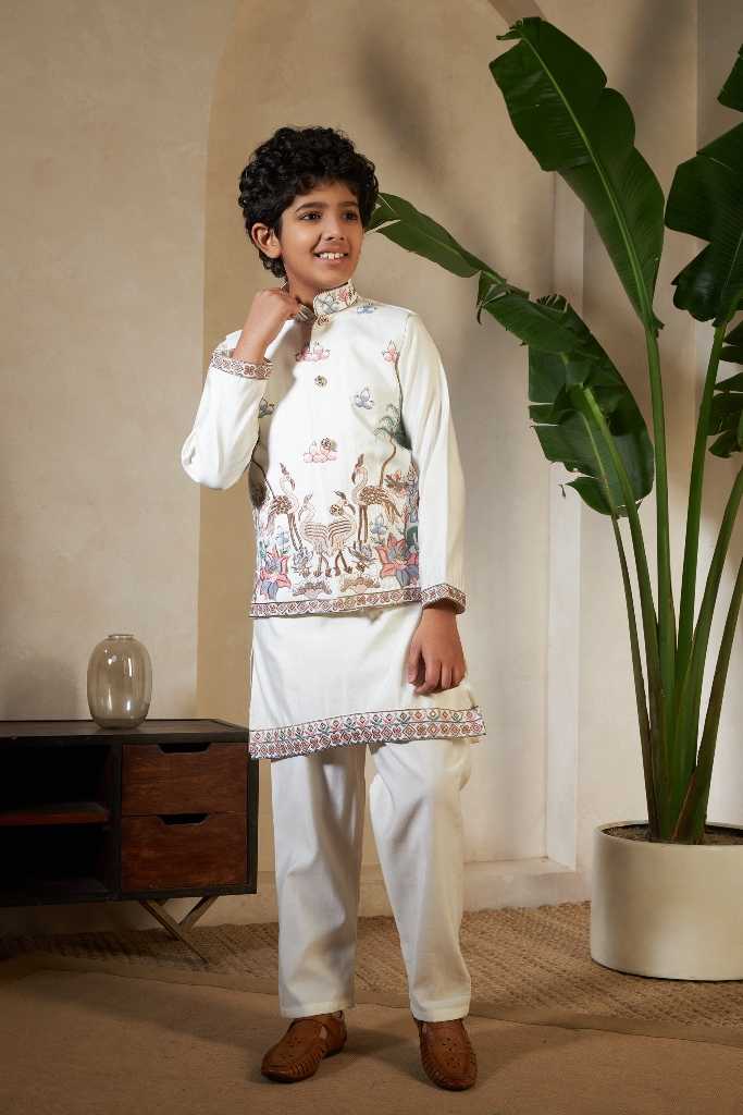 YNF Wholesale Fancy Kids Kurta Pajama KESH481 CLLEORA Viraasat 91051 | Surat Manufacturer