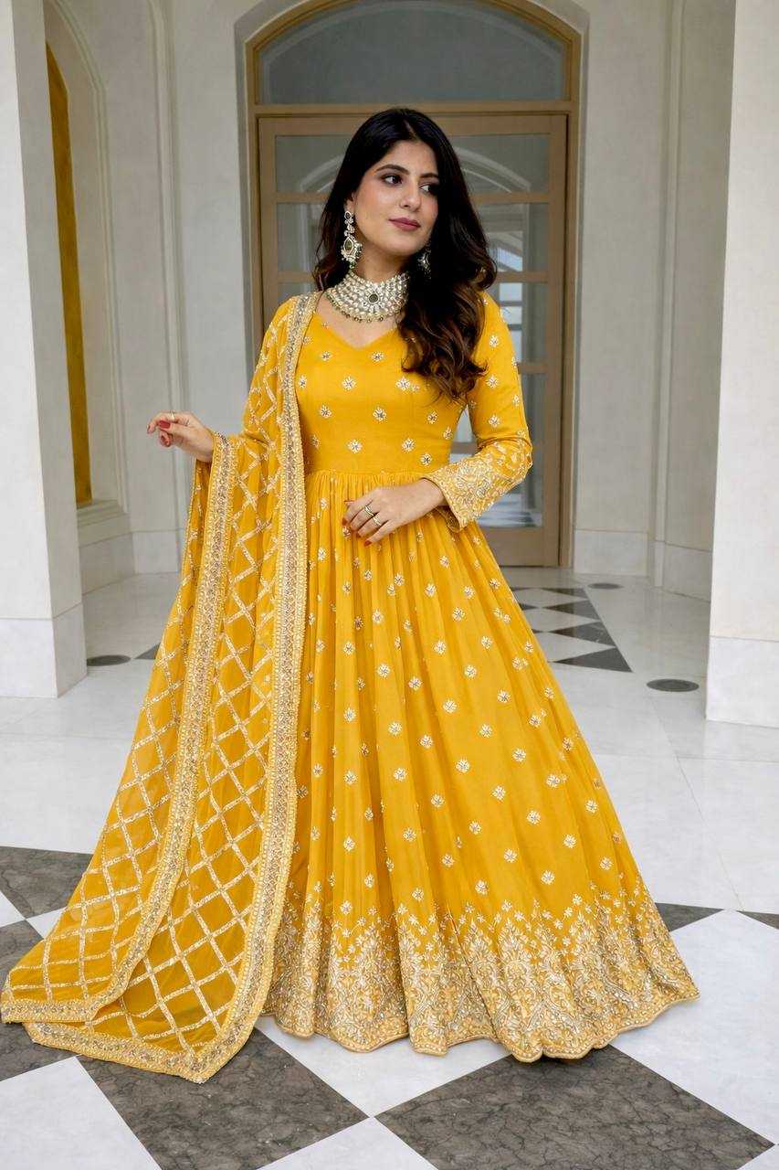 YNF Wholesale Faux Georgette Evening Gowns KESH506 8030 | Surat Manufacturer