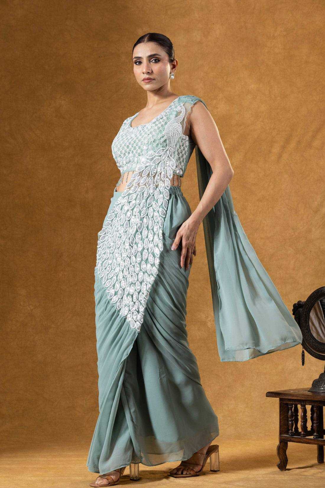 YNF Wholesale Faux Georgette Ready To Wear Sarees RIN215 1165 | Surat Manufacturer
