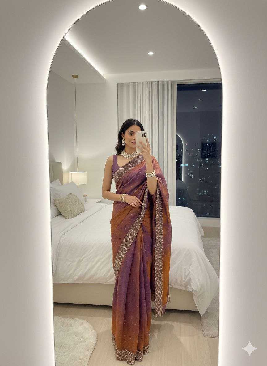 YNF Wholesale FENDY Embroidered Sarees KESH589 Rihana | Surat Manufacturer