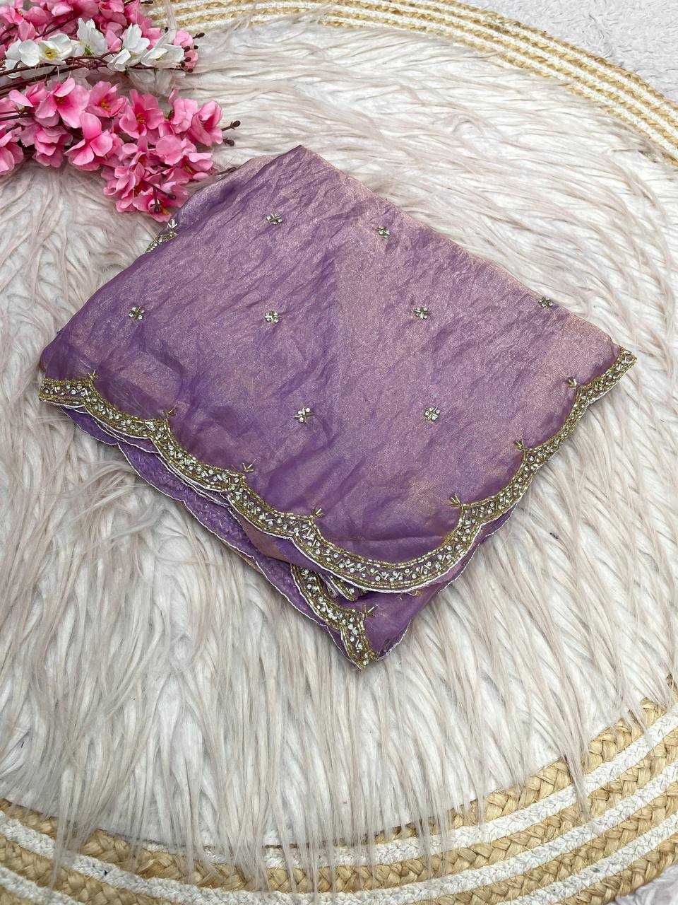 YNF Wholesale FENDY Satin Hand Work Sarees RIN230 732 | Surat Manufacturer