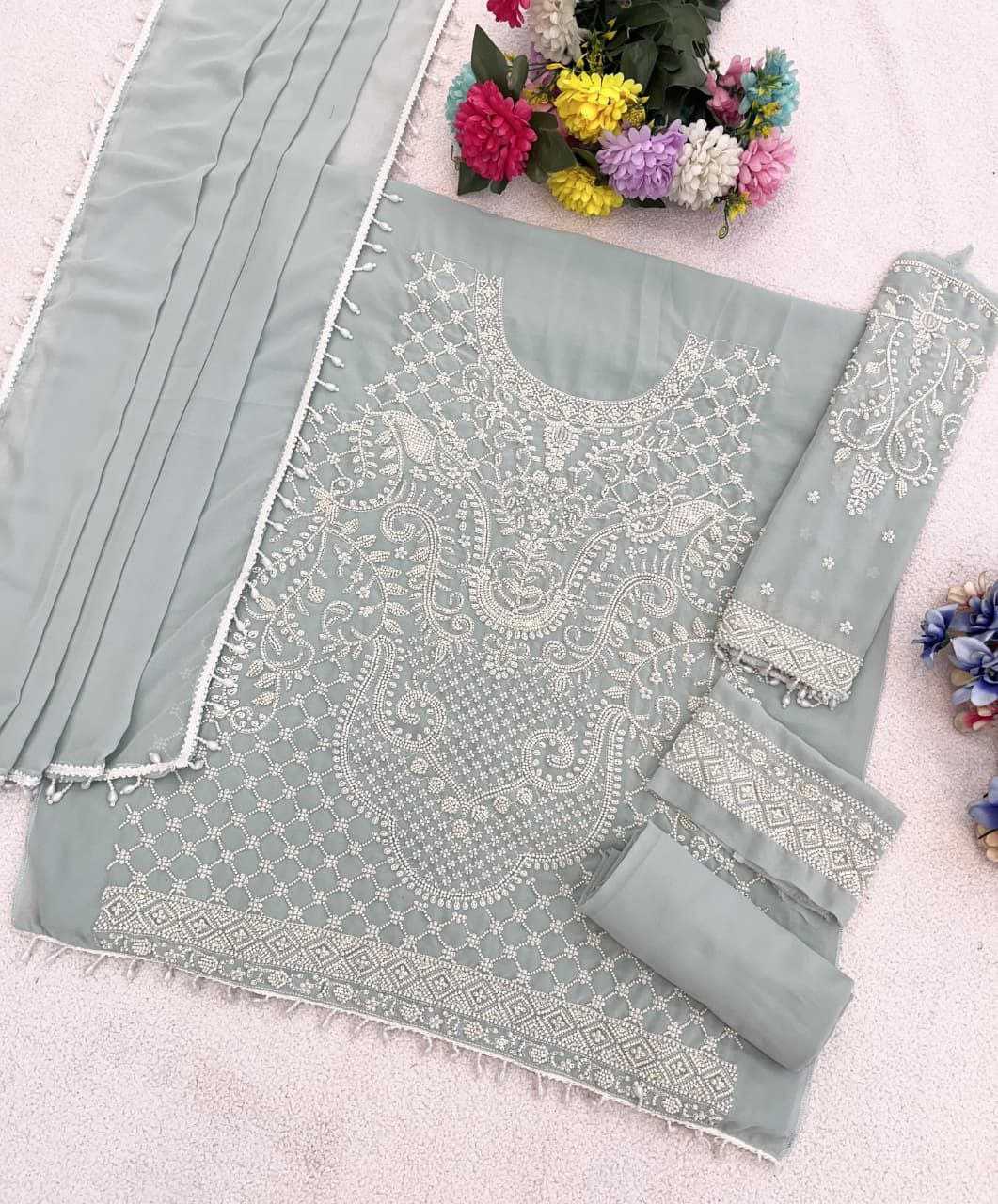 YNF Wholesale Georgette Party wear suits KESH704 BEADS | Surat Manufacturer