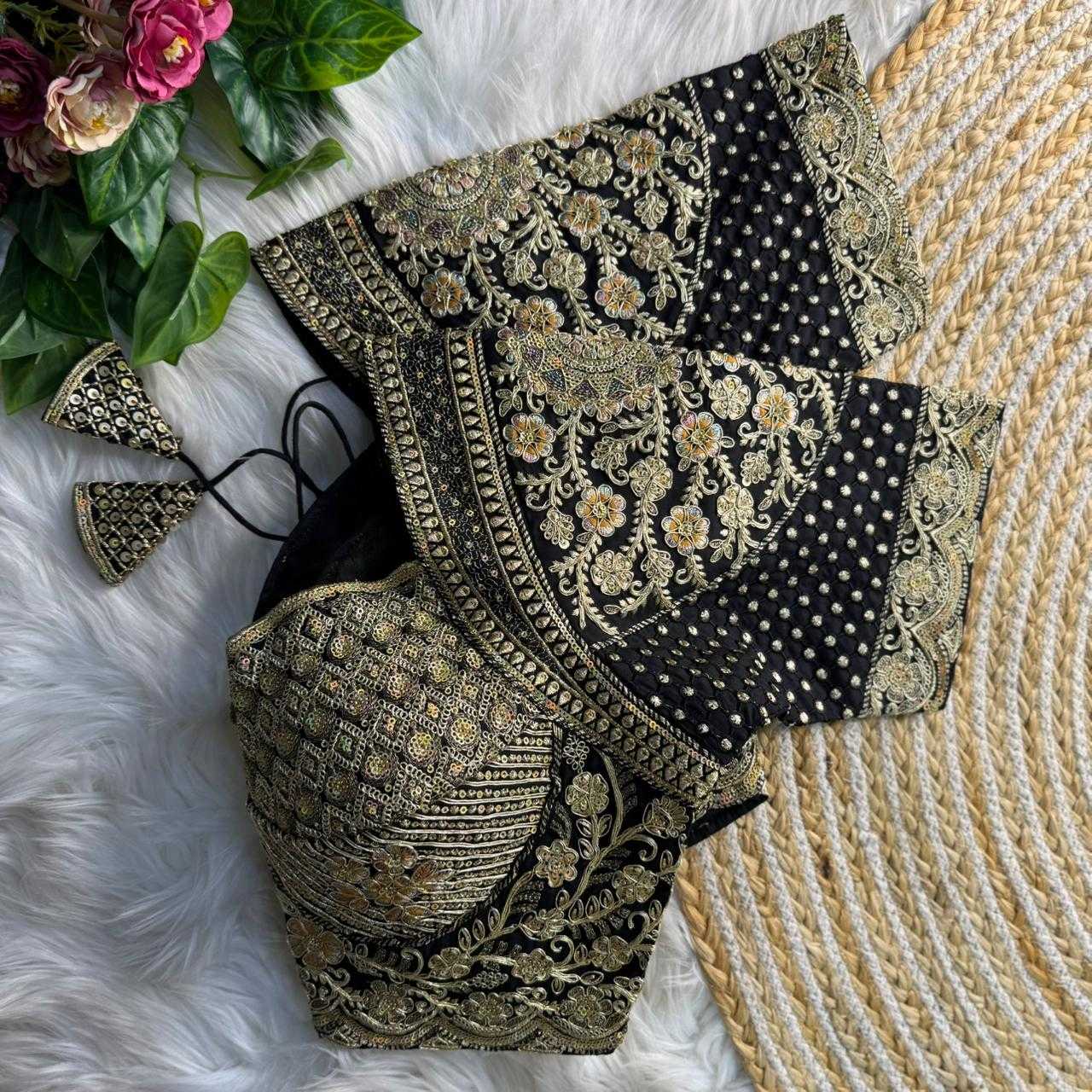 YNF Wholesale Heavy Roman Silk Sequence Embroidery Blouse KESH645 INSPIRED | Surat Manufacturer
