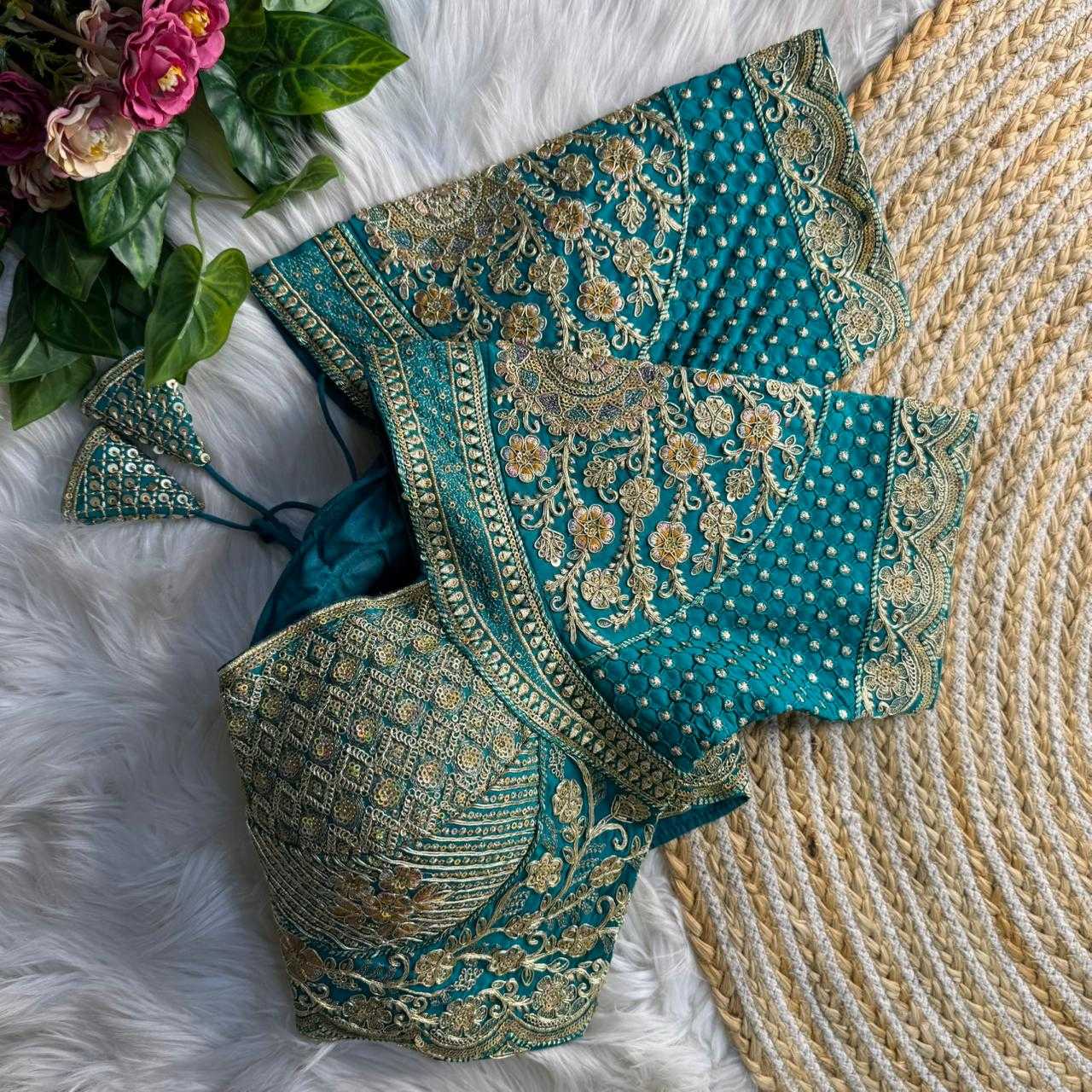 YNF Wholesale Heavy Roman Silk Sequence Embroidery Blouse KESH645 INSPIRED | Surat Manufacturer