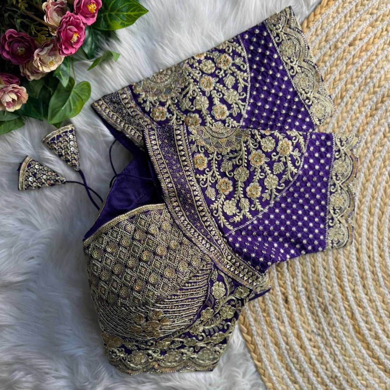 YNF Wholesale Heavy Roman Silk Sequence Embroidery Blouse KESH645 INSPIRED | Surat Manufacturer