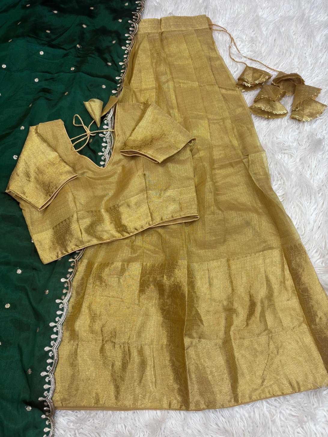 YNF Wholesale Jacquard Traditional Lehenga KESH713 Banarashi golden | Surat Manufacturer