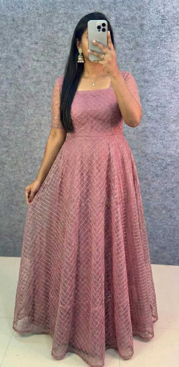 YNF Wholesale Net Embroidery Gowns KESH599 110 | Surat Manufacturer