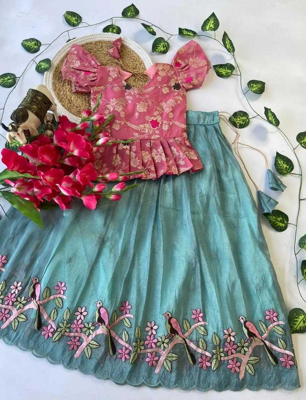 YNF Wholesale Nylon Ethnic Dresses For Kids RIN235 116 | Surat Manufacturer