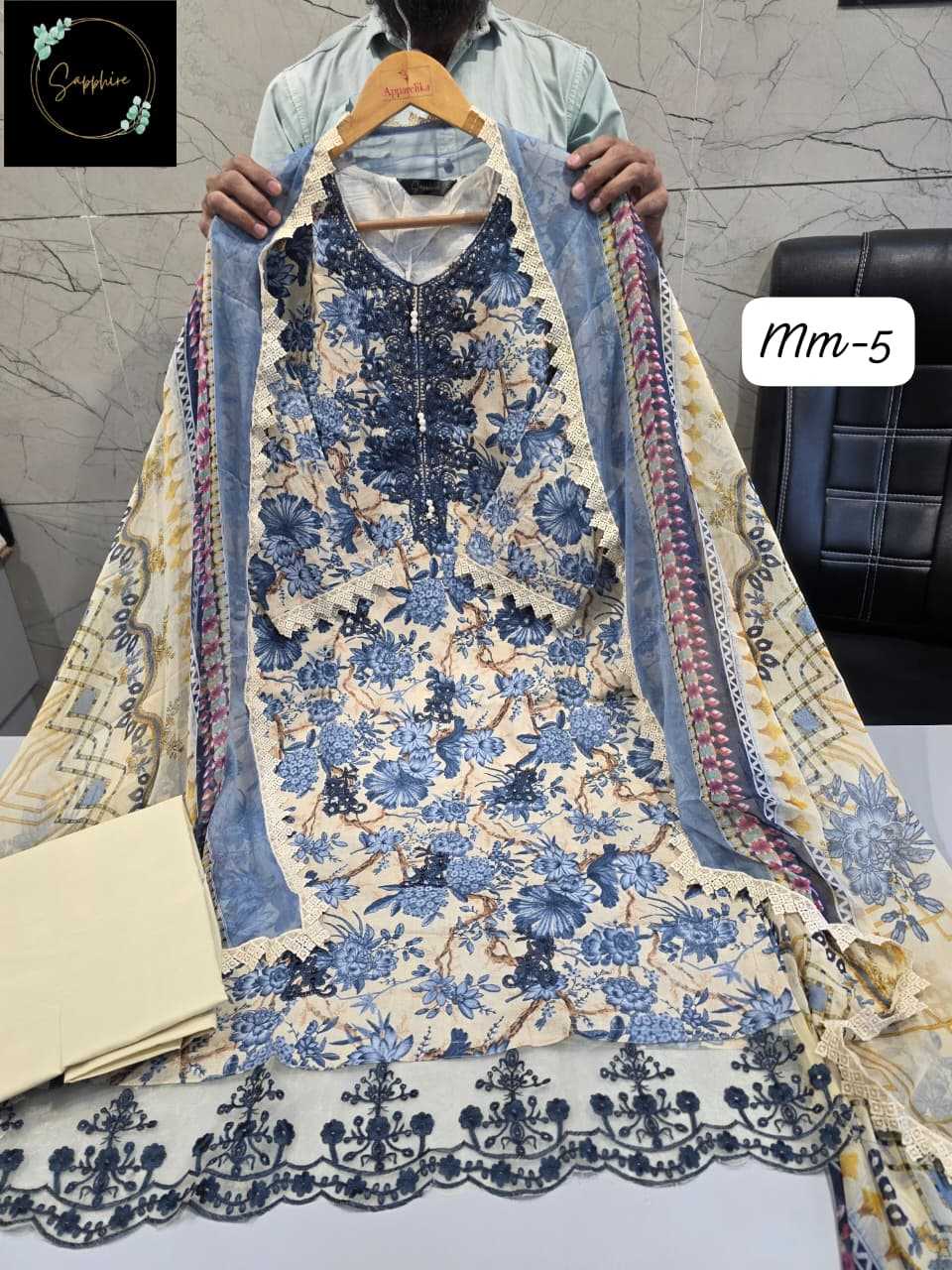 YNF Wholesale Pure Cotton Embroidery Suits KESH677 JAZMIN MAUSAMMURRY VOL-5 | Surat Manufacturer