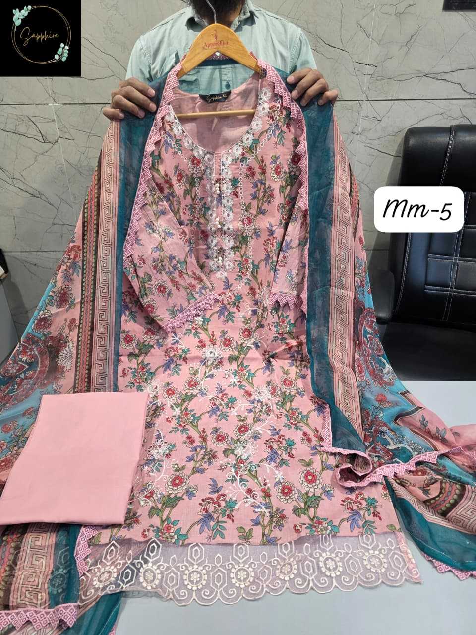 YNF Wholesale Pure Cotton Embroidery Suits KESH677 JAZMIN MAUSAMMURRY VOL-5 | Surat Manufacturer